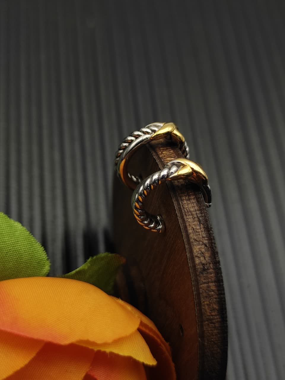 David Yurman Elsa Peretti® Sterling Silver and 18K Yellow Gold X Earrings